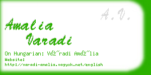 amalia varadi business card